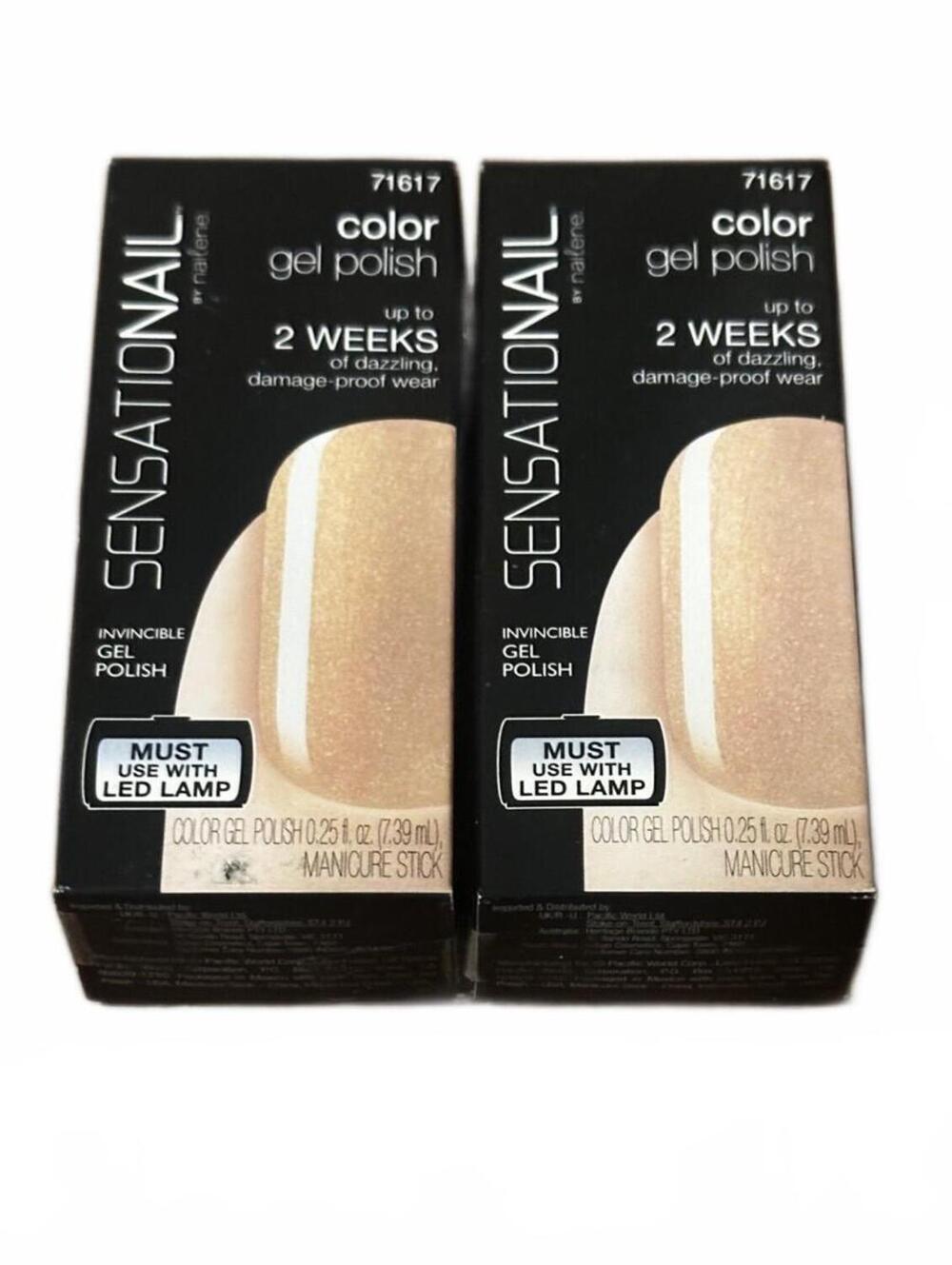 2 Pack Sensationail by Nailene Gel Polish - 71617 BUBBLY CHAMPAGNE
